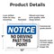 Signmission No Driving Past This Point OSHA Notice Sign, Plastic, 10in W x 7in L, 2PK OS-2PACK-NS-P-710-L-14495 - alternate 6